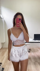 Short Cetim Branco