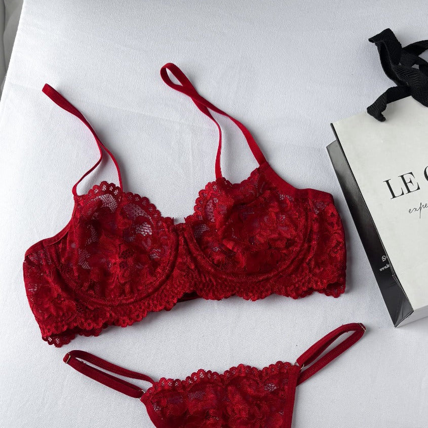 Conjunto Lace Love Vermelho (sem forro)