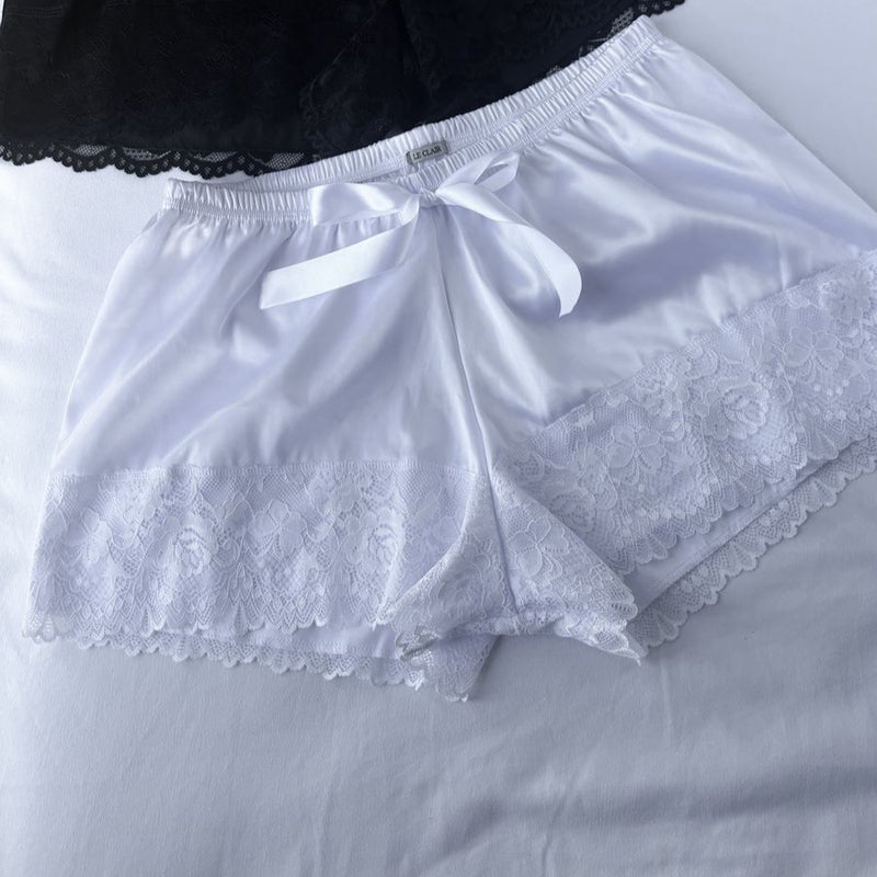 Short Cetim Branco
