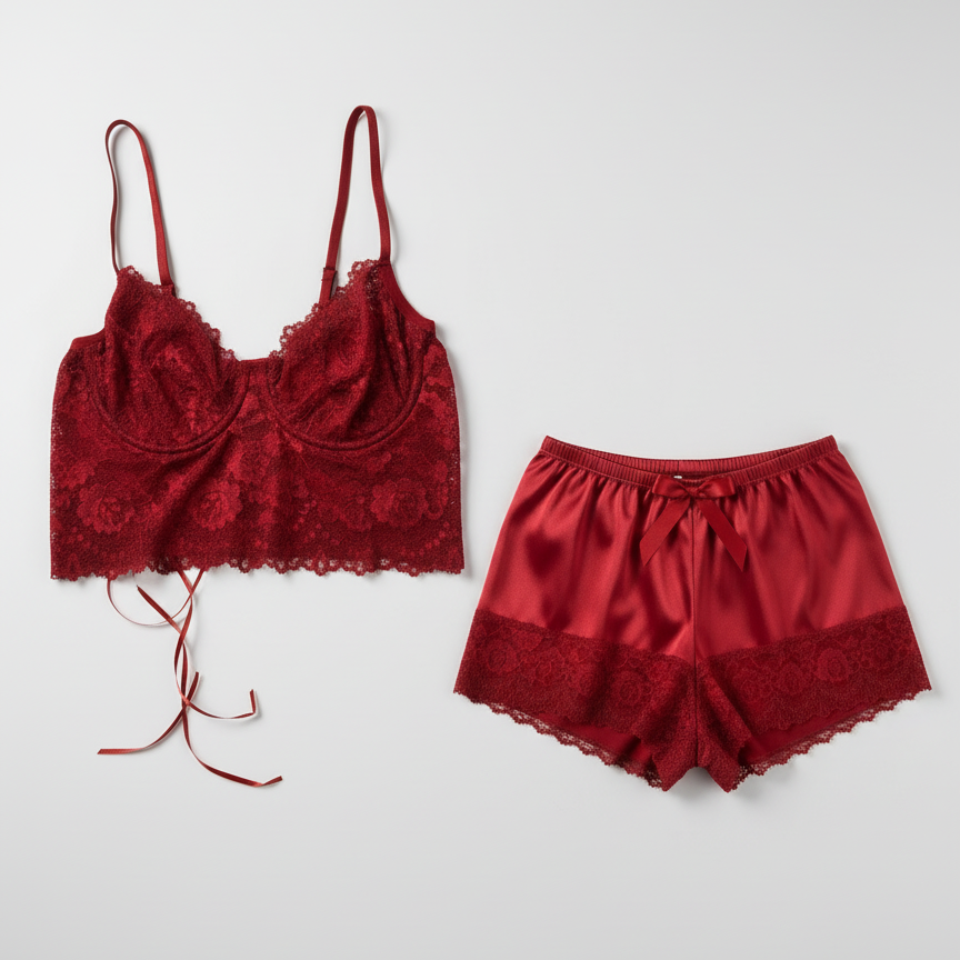 Baby Doll flórida Vermelho