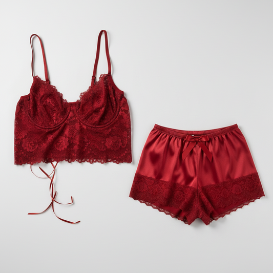 Baby Doll flórida Vermelho